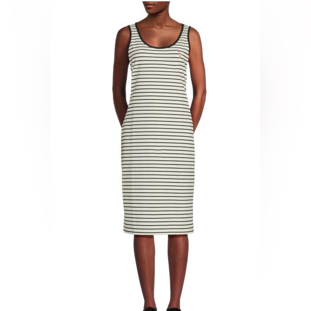 KARL LAGERFELD PARIS Striped Knit Midi-Dress